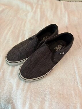 Vans Men’s Slip-On Canvas Loafers - Charcoal Black